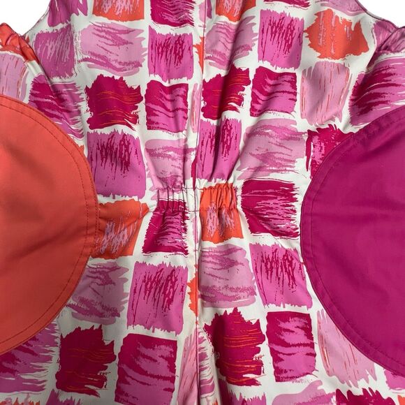 Obermeyer Pink Orange Geometric Baby Girl Bunting Snow Suit 12-18M - Picture 3 of 7